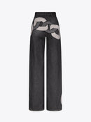 Lock Ring Type Irregular Jeans Set