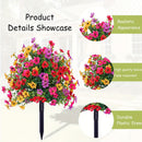 Artificial Eucalyptus and Violet Ground-Insert Floral Decoration