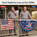 🗽USA 250th Anniversary Flag Half Round Banner🦅