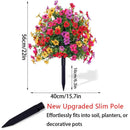 Artificial Eucalyptus and Violet Ground-Insert Floral Decoration